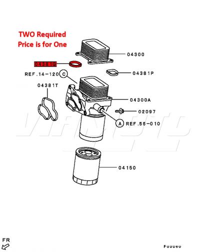 Engine Oil Cooler to Housing Gasket MN960143 - Colt Z39A 1.5 TD DID
